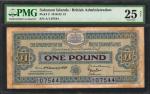 SOLOMON ISLANDS. Government of the British Solomon Islands. 1 Pound, 2.1.1926. P-3. PMG Very Fine 25