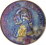 Circa 1860 Copy of the Getz "Half Dollar" by William Idler. Musante GW-27, Baker-27M. Copper. Plain 