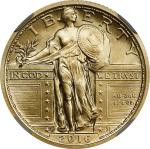 2016-W 100th Anniversary Standing Liberty Quarter. Gold. First Releases. Specimen-70 (NGC). 11th Chi