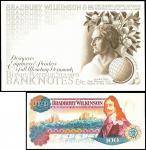 英国BNB and Harrison纸币印刷厂广告钞2枚，AU（2）