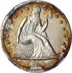 1869 Liberty Seated Silver Dollar. Proof-64 Cameo (NGC).