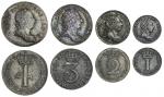 George III (1760-1820), Maundy coinage (4), Fourpence, 1776, young laureate and draped bust right, r
