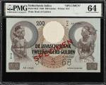 NETHERLANDS INDIES. De Javasche Bank. 200 Gulden, 1968. P-83s2. Specimen. PMG Choice Uncirculated 64