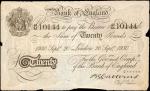 GREAT BRITAIN. Bank of England. 20 Pounds, 1930. P-330x. Operation Bernhard Counterfeit. Fine.