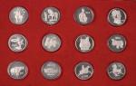 1979年中国出土文物银质纪念章一套十二枚  完未流通