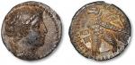 公元前146-138年古希腊塞琉古王朝4德拉克马银币一枚，正面为德米特里二世像，图案精美生动，包浆醇厚，NGC AU（6826946-007）