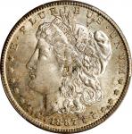 1887-S Morgan Silver Dollar. AU-58 (PCGS).