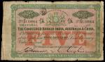 CHINA--FOREIGN BANKS. Chartered Bank of India, Australia & China. $5, 11.2.1914. P-S184.