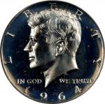 1964 年美国50 分。UNITED STATES OF AMERICA. 50 Cents, 1964. PCGS PROOF-67.