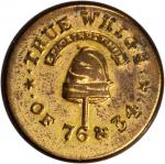 1834 Congressional Election Button. DeWitt-CE 1834-unlisted. Gilt Brass. 12 mm. About Uncirculated.