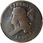 1793 Liberty Cap Half Cent. Head Left. C-4. Rarity-3. Good-4 (PCGS).