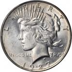 1927-D Peace Silver Dollar. MS-64+ (PCGS).