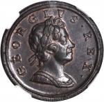 GREAT BRITAIN. 1/2 Penny, 1717. George I (1714-27). NGC PROOF-65 BN.