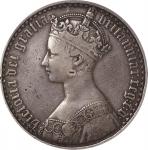 英国(GB), 1847, 銀(Ag), クラウン Crown, PCGS PR Genuine Damage - VF Details, 普プルーフ, FProof, ヴィクトリア女王像 ゴシックタ