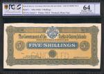 TURKS & CAICOS ISLANDS. Government of the Turks & Caicos Islands. 5 Shillings, ND (1928). P-1. PCGSB