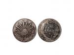 1857年墨西哥8 Reales，KM377.13，普品，戳记币，墨戳，NC 藏品