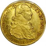COLOMBIA. 1812-JF 8 Escudos. Popayán mint. Ferdinand VII (1808-1833). Restrepo M128.9. MS-62 (PCGS).
