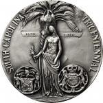 1970 South Carolina Tricentennial Medal. Philadelphia Mint Version. Silver. 76 mm. 267.5 grams. Swog