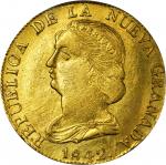COLOMBIA. 1842-UM 16 Pesos. Popayán mint. Restrepo M212.15. AU Detail — Cleaned (PCGS).