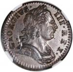1774年英国1/4便士铜币，NGC MS63BN