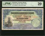 PALESTINE. Palestine Currency Board. 10 Pounds, 1929. P-9b. PMG Very Fine 20.