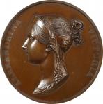 1838年英国维多利亚铜牌加冕。伦敦造币厂。GREAT BRITAIN. Coronation of Victoria Bronze Medal, 1838. London Mint. PCGS SP