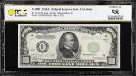 Fr. 2212-D. 1934A $1000 Federal Reserve Note. Cleveland. PCGS Banknote Choice About Uncirculated 58.