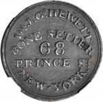 New York--New York. Undated (1837-1838) Dr. J.G. Hewett. HT-278, Low-255. Rarity-4. Copper. 29 mm. T