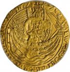 GREAT BRITAIN. Noble, ND (1356-61). London Mint; im: Cross Pattee (cross 3). Edward III. PCGS MS-62 