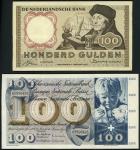 1953年荷兰银行100盾，编号2SX101207，及1970年瑞士100法郎，均VF品相
