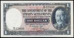 STRAITS SETTLEMENTS. Government of the Straits Settlements. $1, 1.1.1933. P-16a.