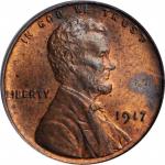 1917 Lincoln Cent. FS-101. Doubled Die Obverse. MS-63 RB (PCGS).