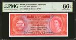 1976年伯利兹政府5元。 BELIZE. Government of Belize. 5 Dollars, 1976. P-35b. PMG Gem Uncirculated 66 EPQ.