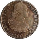 CHILE. 8 Reales, 1808-So FJ. Santiago Mint. Charles IV. NGC EF-45.