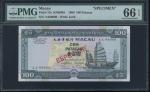 1999年大西洋银行100元样钞，编号AA00000，PMG66EPQ。Macau, Banco Nacional Ultramarino, 100 patacas, specimen, 20.12.