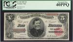 Fr. 362. 1891 $5 Treasury Note. PCGS Currency Extremely Fine 40 PPQ.