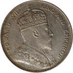 1903-B年海峡殖民地一圆银币。孟买铸币厂。STRAITS SETTLEMENTS. Dollar, 1903-B. Bombay Mint. Edward VII. PCGS Genuine--C