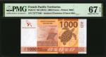 FRENCH PACIFIC TERRITORIES. Institut DEmission DOutre-Mer. 1000 Francs, ND (2014). P-6. PMG Superb G