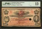 COLOMBIA. El Banco Nacional de los Estados Unidos de Colombia. 50 Pesos, 1881. P-145. PMG Choice Fin