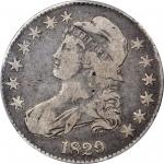 1829 Capped Bust Half Dollar. O-120. Rarity-8. Small Letters. VG-10 (PCGS).