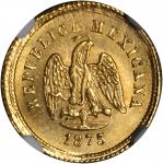 MEXICO. 2 1/2 Pesos, 1875/3-ZsA. NGC MS-66.