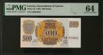LATVIA. Lot of (3). Mixed Banks. Mixed Denominations, 1992-2004. P-42, 43 & 51. PMG Choice Uncircula