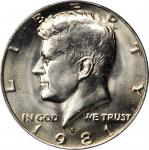 1981-D Kennedy Half Dollar. MS-67 (PCGS).