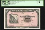FRENCH GUIANA. Banque de la Guyane. 100 Francs, ND (1942). P-13a. PCGS Currency Very Fine 25.