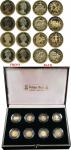 Gibraltar; 1991, "Olympic Barcelona 1992", set of 8 gold proof coins, 1/5 Crown, each weight 6.22gms