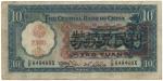 BANKNOTES. CHINA - REPUBLIC, GENERAL ISSUES. Central Bank of China  1-Yuan, 1936, serial no.D/O 6494