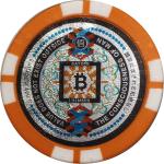 2017 Satori "Poker Chip" 0.001 Bitcoin (BTC). Loaded. Serial No. 34337. Plastic. 40 mm. MS-69 (ANACS