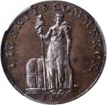 1794 Talbot, Allum & Lee Cent / Promissory Halfpenny Mule. Fuld-Mule 2, W-8670. Copper. LIVERPOOL Ed