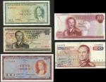 Grand-Duche de Luxembourg, a group comprising 10 francs, green, 100 francs, purple and pale blue, bo