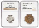 GREAT BRITAIN. Duo of Minors (2 Pieces), 1825 & 1826. London Mint. George IV. Both NGC Certified.